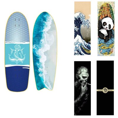 Land Surfboard Sandpaper Skateboard Double Warp Board Sandpa