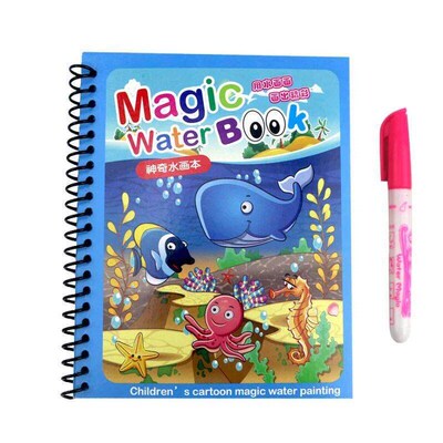 Hot Sale Reusable Magic Water Drawing Coloring Book Kids Sen