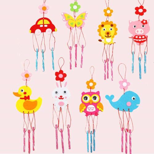 8Pcs Kids DIY Wind Chimes Art Crafts Toy for Children Garden