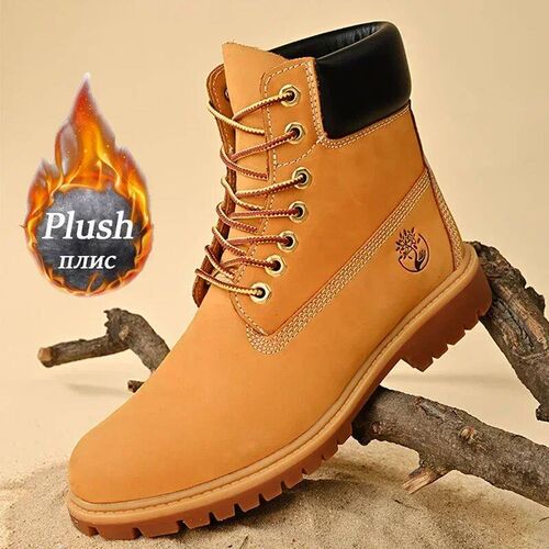 Boot Men High Top Boot Men Leather Shoe Winter Fahion Pluh