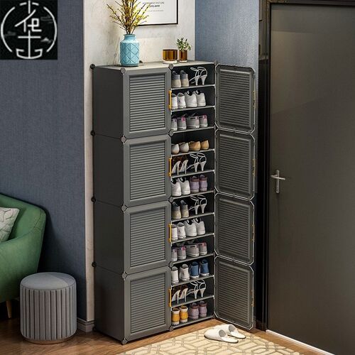 Household dustproof storage simple shelf shoe cabinet rack