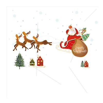 Christmas static sticker glass decoration Santa Clau圣诞装饰
