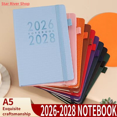 2026-2028 3-Year Minmalist Notebook Monthly Planner Calendar