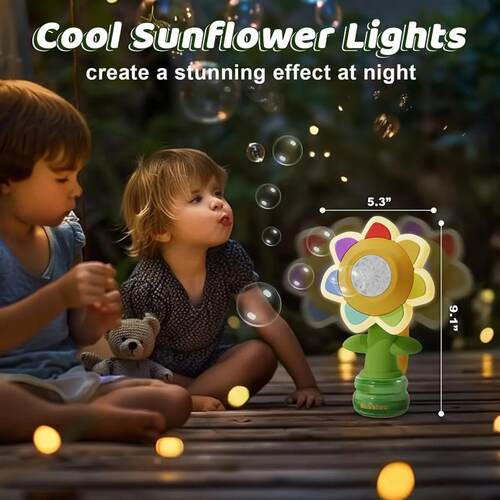 3-speed Adjustment Sunflower Bubble Machine Adjustment Autom