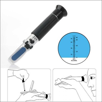 Refractometer Alcohol Meter Portable Auto Digital Refractome