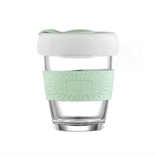 -Coffee accompanying cup ins glass portable cup anti-scaldin