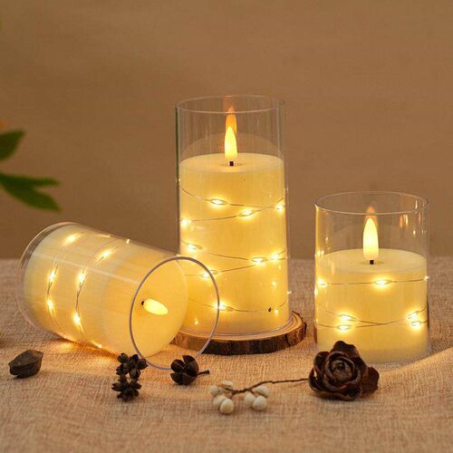 Candle Lights Halloween Lights Cup Wax Remote Control