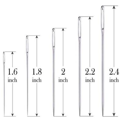 25PCS Large Eye Stitching Needles, 5 Sizes Big Eye Hand Sewi