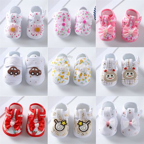 Baby Girl Shoes First Walkers Lace Floral Newborn Baby Shoes