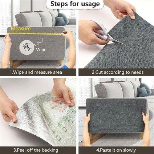 Cat Scratching Mat Cat Carpet with Self-Adhesive Trimmable