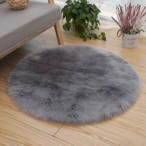 Bedroom  white wool decorative blanket long wool carp