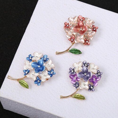 Korean Version Of Exquisite Water Rhinestone Oil-drop Flower