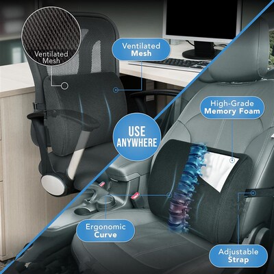 Lumbar Support Pillow For Office Chair Car Seat Back Cushion