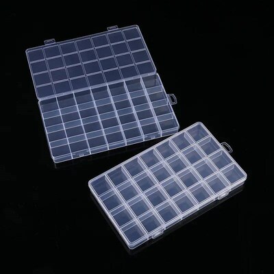 Plastc Storage Box 28 Grd Wth Slot Beaded nt-strng Grd  Jewe