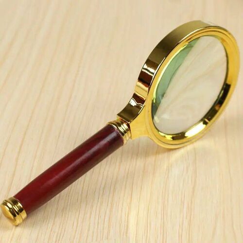 1 metal magnifying glass, 50x high-definition handheld magni