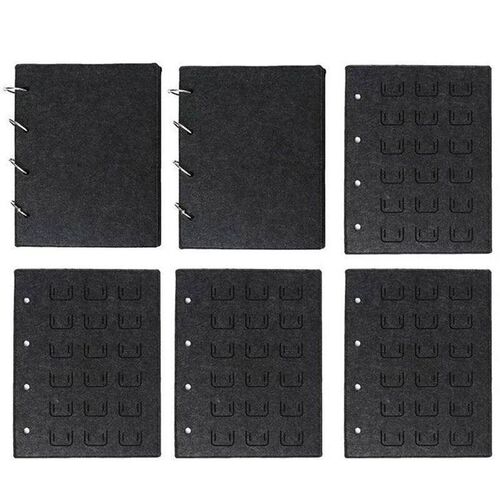 Felt Pn Brooch Dsplay Storage Book Metal Badge Chest Holder