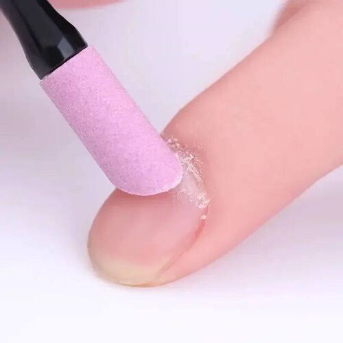 Portable Quartz Polishing Pen Nail File Cuticle Pusher Dead