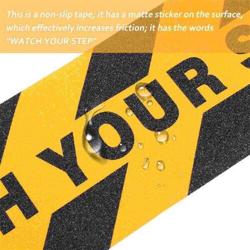 Caution Warning Sticker Tape Grip for Stairs Outdoor The