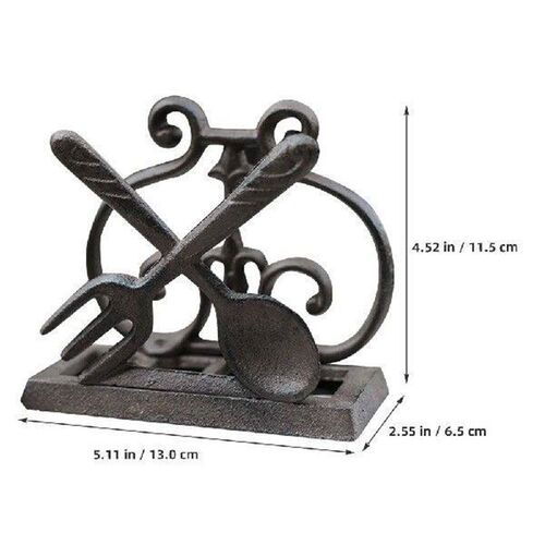 Vintage Cast Iron Napkin Holder Retro Style Paper Tissue