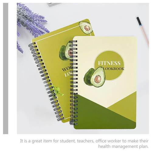 Fitness Notebook Journal Planner for Men A5 Schedule Notepad