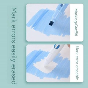 6pcs Erasable Highlighters Pastel Markers Dual Tip Fluoresce