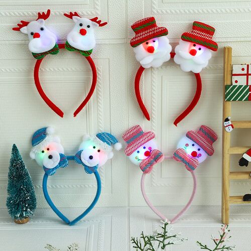 New Christmas Multi Style Luminous Antlers Head Buckle Chri