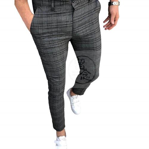-New Check Double Stripe Casual Pants Mens Casual Pants