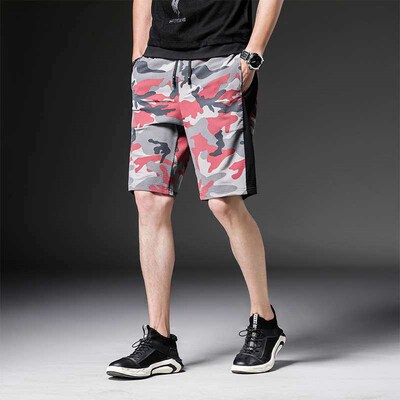 Mesh Summer Camouflage Shorts Mens Ice Silk Loose Pants Cas