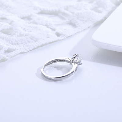 Romantic Princess One Carat Moissanite Ring Female Live Adju