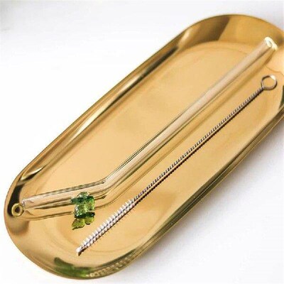 Reusable Glass Straws With Butterfly Eco Friendly Drinking