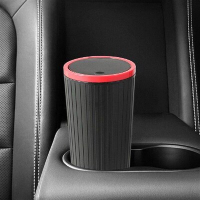 Car Trash Can Cup Holder Leakproof Car Interior Rubbish