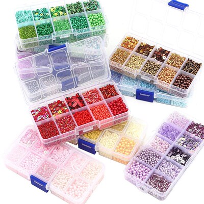 10 Grd Set Box Rce Bead Sequns mtaton Pearl Materal Pack 1 B