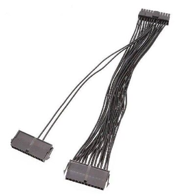 30CM Three Dual PSU Cable Extension Adapter ATX 20+4 24Pin