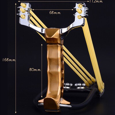 Powerful slingshot with wrist rest outdoor hunting all-metal