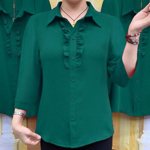 Moms Solid lor Shirt For Womens Clothing Retro Literary Se