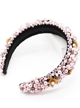 Granular Crystal Sponge Hairband fashion net red hair access