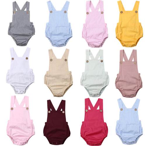 Baby Boys Romper Summer Infant Cotton Newborn Sleeveless Rom