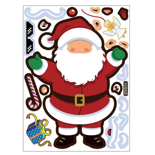 Cartoon Christmas DIY stickers Santa Claus snowman stickers