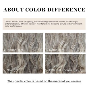 Synthetic Wig Wavy Grey Ombre Blonde Women Long for