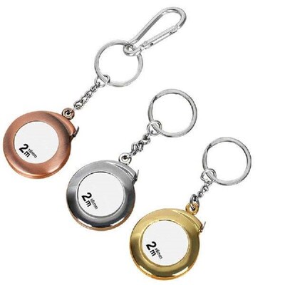 Mini Tape Measure with Keychain 2M Retractable Measuring
