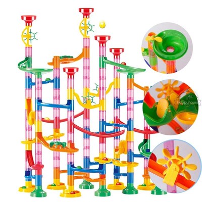 Marble Run Race Track Building Blocks Kids 3D Maze Ball Roll