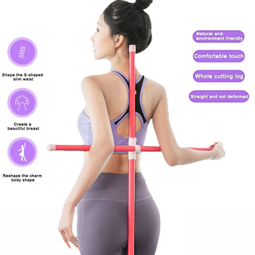 Yoga Pilates Rod Open Back Stick Multifunction Body Shaping