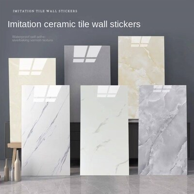 10x 30cmx60cm Marble Tiles Sticker Self-adhesive Waterproof