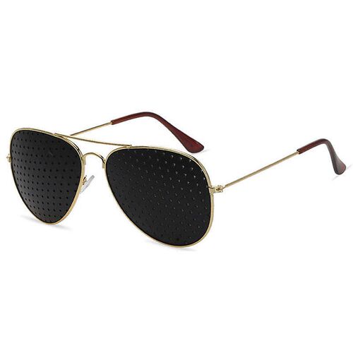 PinholesWomen Men Alloy Frame Anti Myopia Small Holes Vision