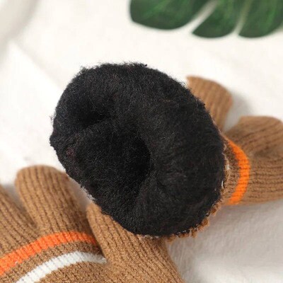 Winter Childrens Gloves Warm Double Inner Wool Boy Girl Col