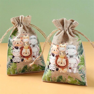 Jungle Animals Candy Bags Wedding Party Safari Birthday Part