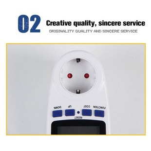 EU US UK Plug Socket Digital Voltage Wattmeter Power Consump