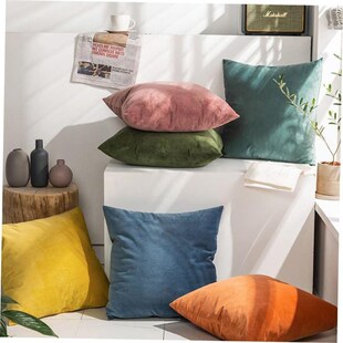back cushion cover 抱枕Throw Pillow sofa velvet case pillow