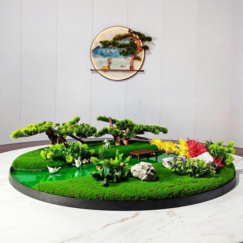 餐桌中间摆花电动转盘花摆装品饭店桌餐造景摆台桌芯沙盘景观摆件,家居饰品,餐桌花艺,淘宝优惠券,粉丝福利购,淘宝优惠卷