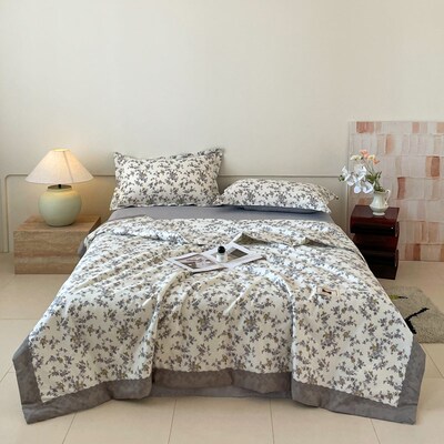 100% Cotton Summer Comforter Duvet Quilt Blanket Set Bedding